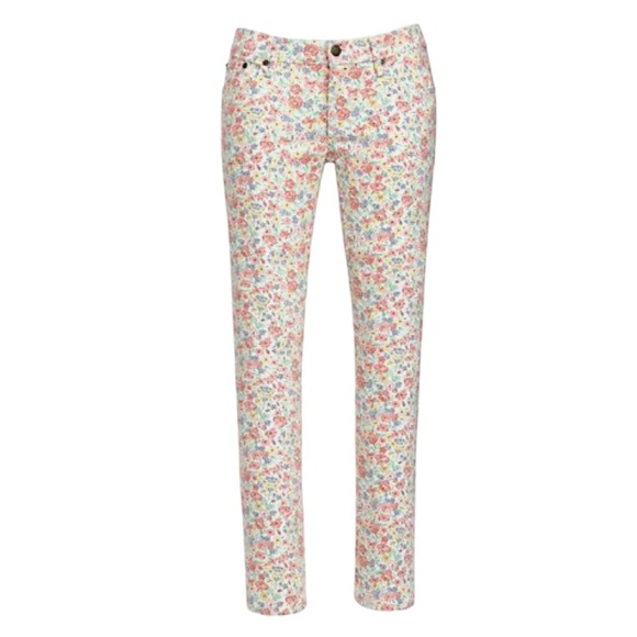 Lauren Ralph Lauren Petites Floral Multicolored Jeans - Picture 1 of 9